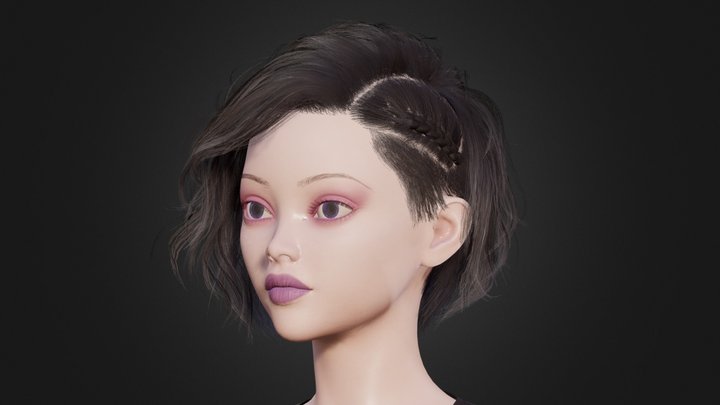 stylize girl character model 3D Model