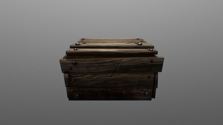 Wooden box 3D Model