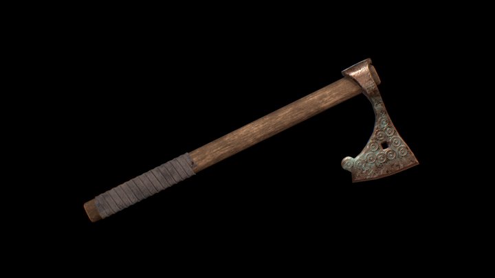 Viking battle axe 3D Model