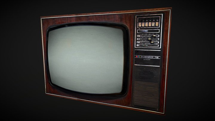 Soviet Television Electron 718 3D Model