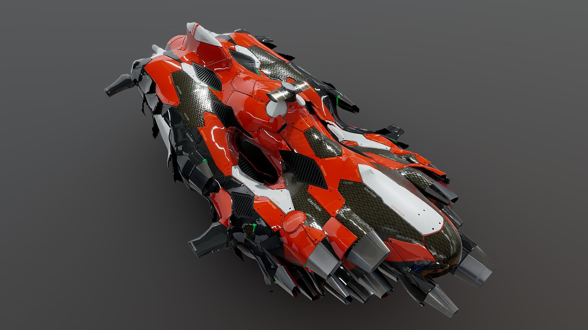 Procedural Hard Surface Modeling Test 9.33