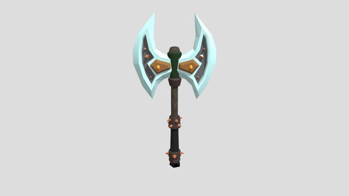 3D Battle Axe Game Ready Asset 3D Model