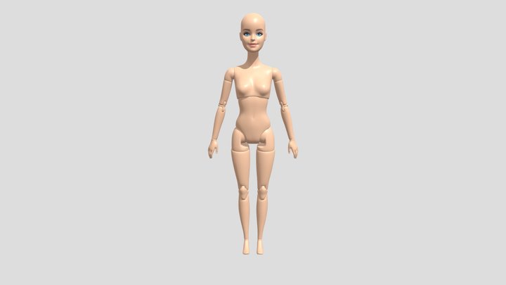 Blank Barbie with Rig 3D Model