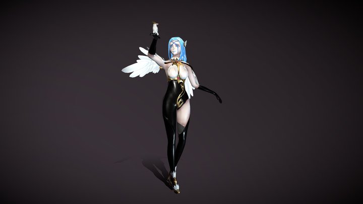 Druid Girl 3D Model