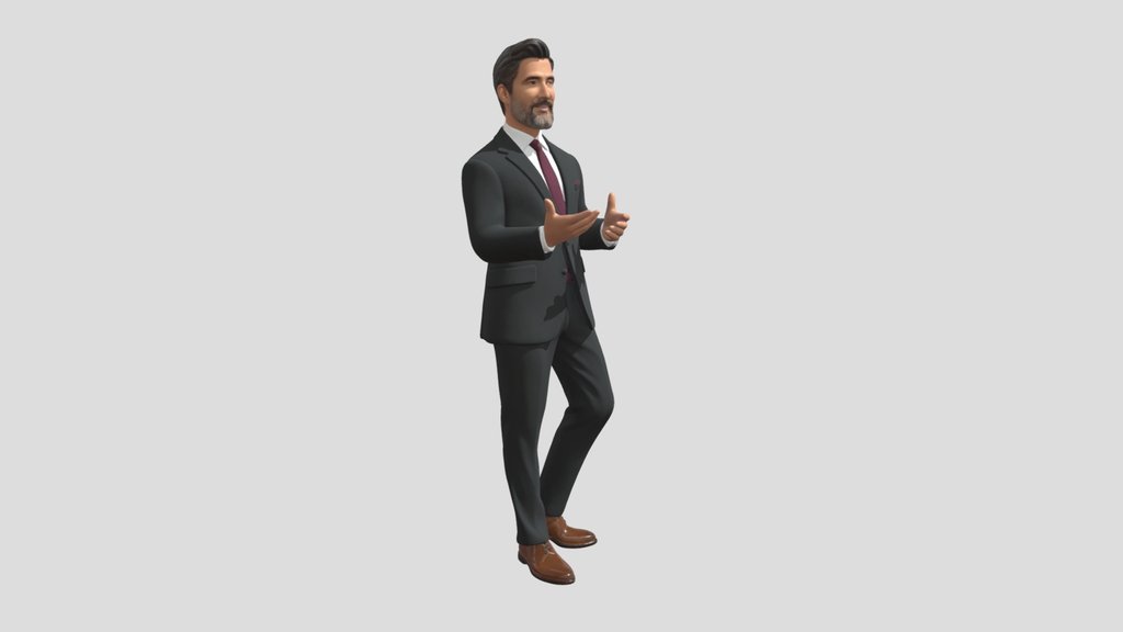 Confident Executive in a Dark Suit