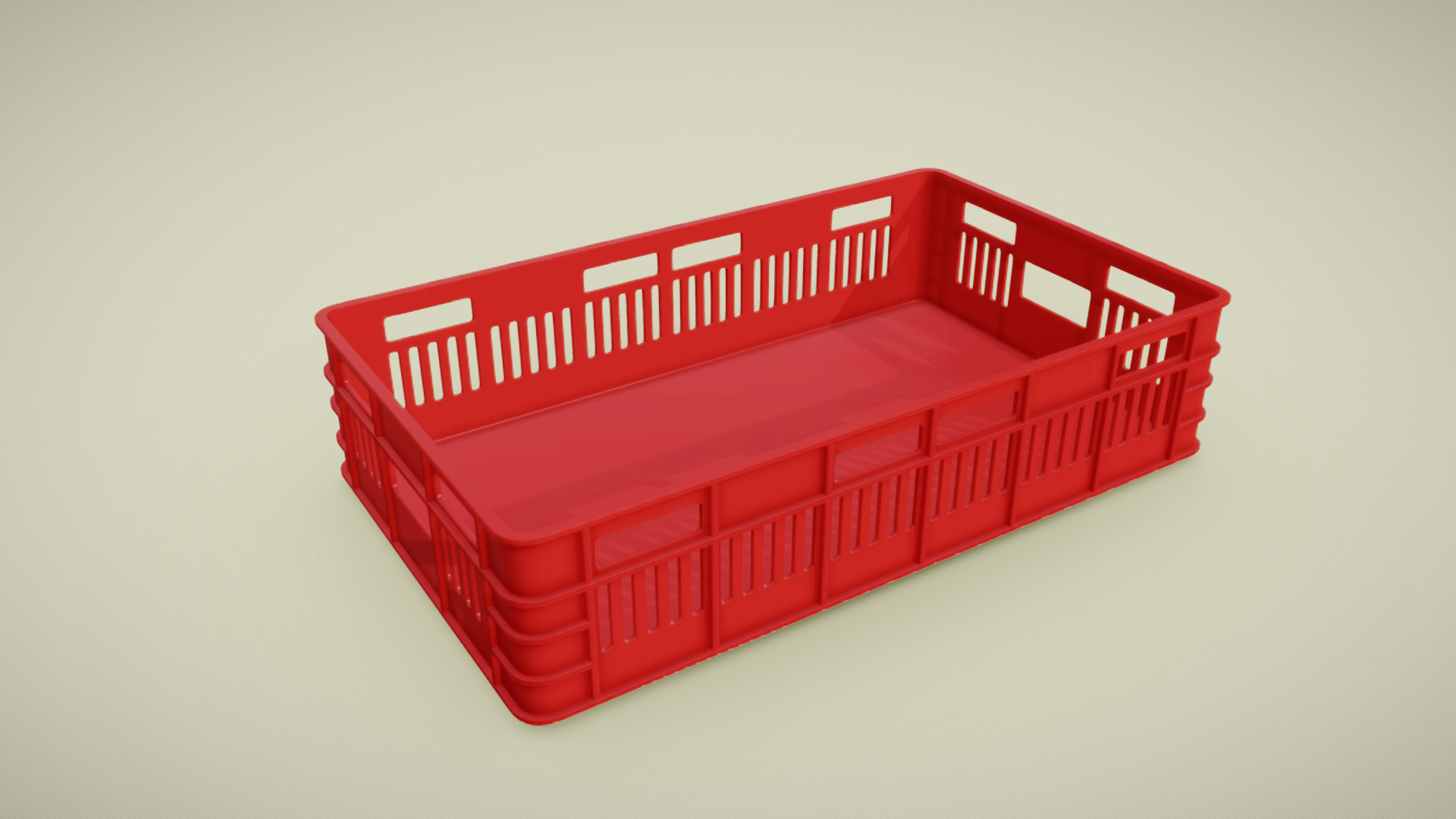 3D model Plastic Food Storage Box - This is a 3D model of the Plastic Food Storage Box. The 3D model is about a red box with white text.