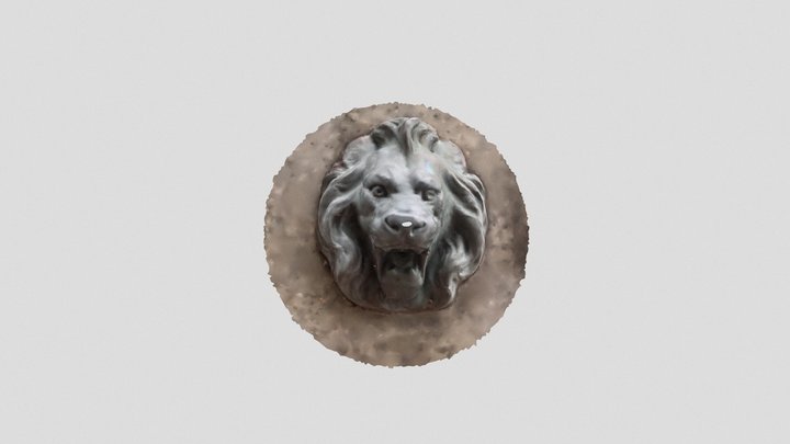 Lion stone sculpture 3D Model