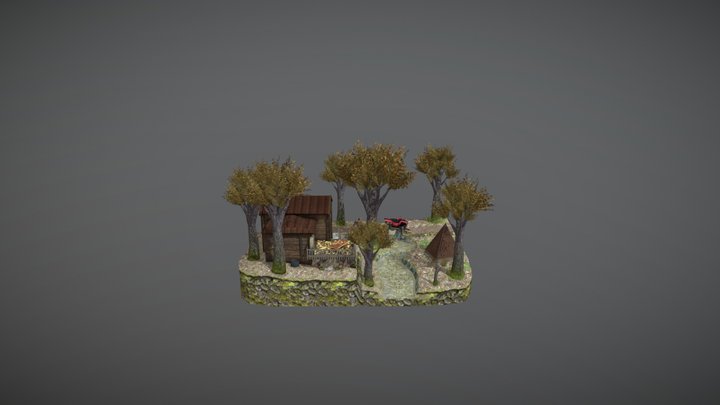 Diorama Forest Loner 3D Model