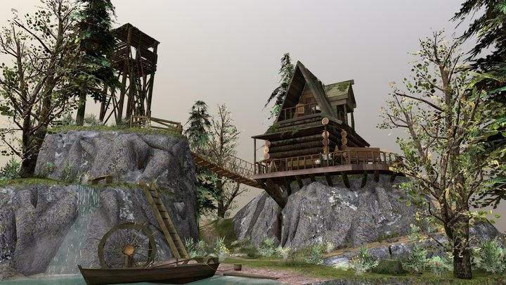 DAE Diorama - Forest Loner 3D Model