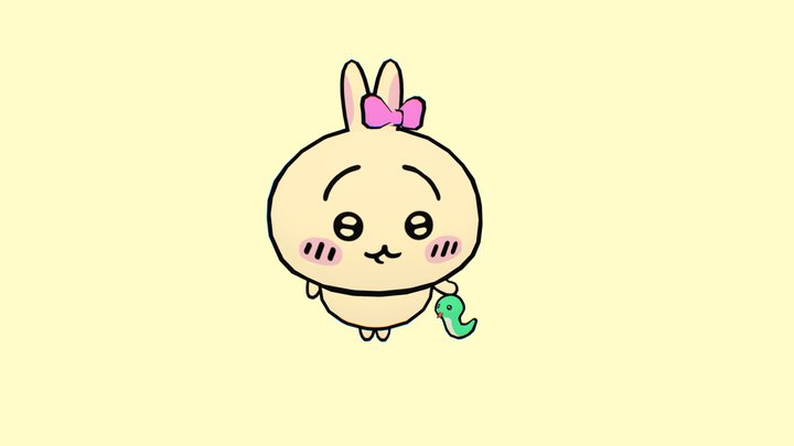 Usagi and Baby Snake 3D Model