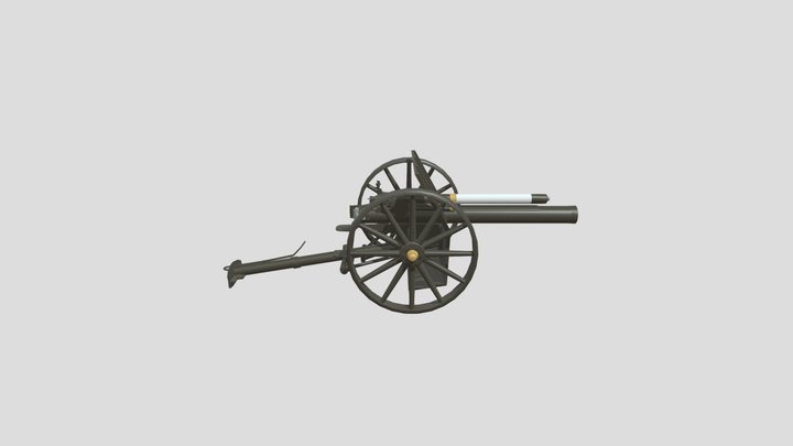 Ww1 field cannon 3D Model