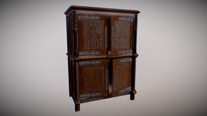 Gothic Cabinet 01 – Free 3D Model STL