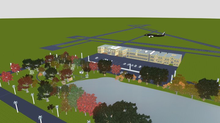 FUTIOHA Flight Base Operations Airport 3D Model