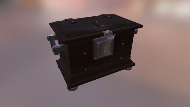 Textured Medieval Treasure Chest 3D Model