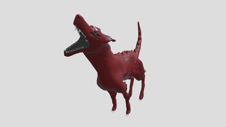 Wolf Lizard Chimera 3D Model