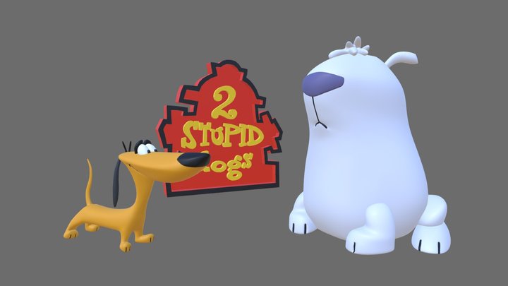 2 Stupid Dogs 3D Model