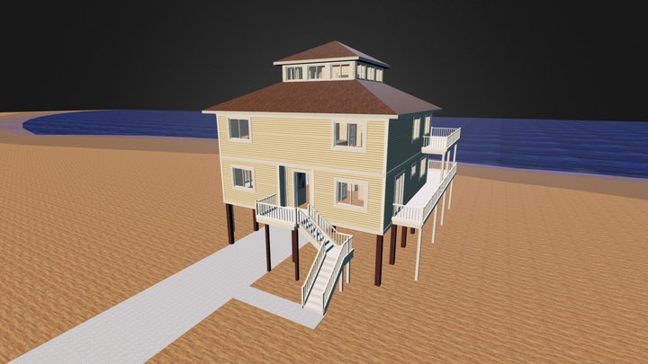 Beach Home 3D Model