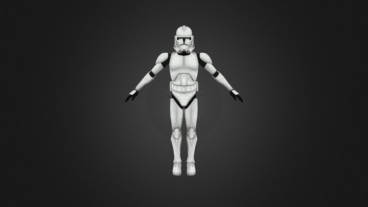3D Enhanced Phase 2 Clone trooper 3D Model