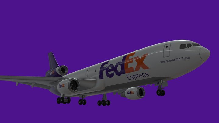 DC-10-30 FedEx 3D Model
