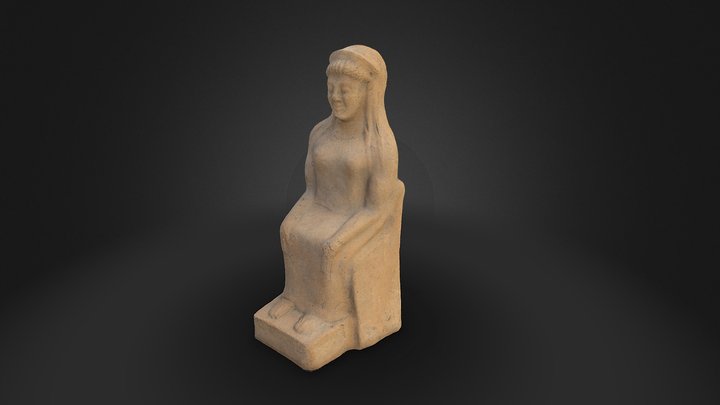Statuetta femminile seduta (K 278) 3D Model