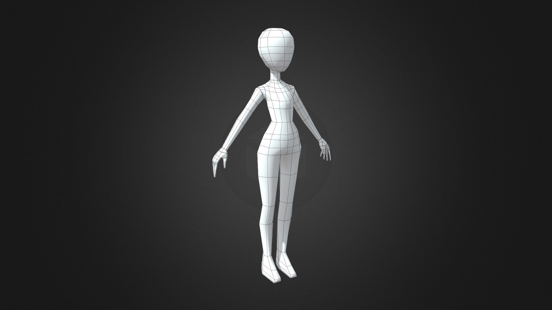 Low Poly Female Base Character - Download Free 3D model by b000f ...