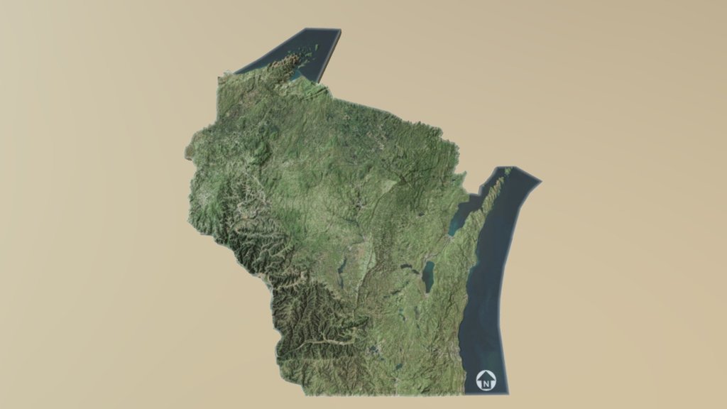 Wisconsin Relief Map