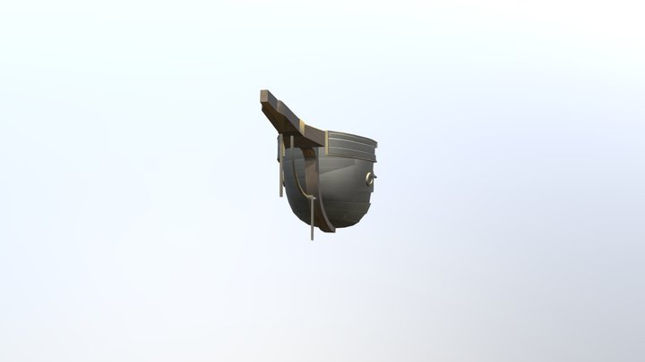 Super Mario Galaxy  - Sand Spiral Ship Wreckage 3D Model