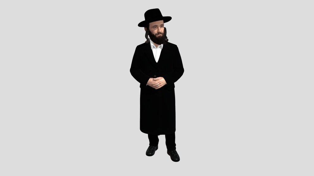 Gentleman in a Long Black Coat and Hat