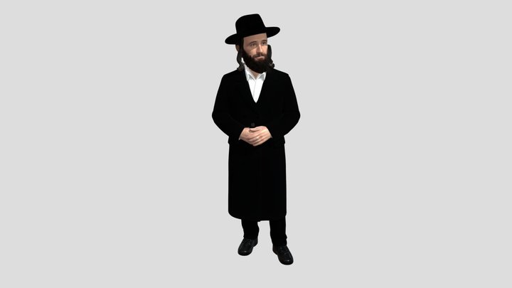 Gentleman in a Long Black Coat and Hat – Modelo 3D gratuito STL