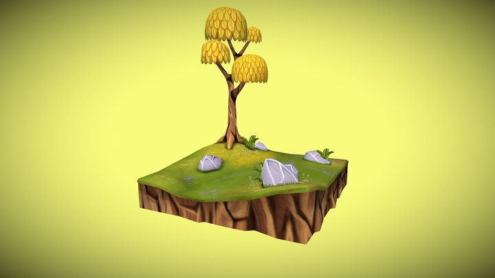 Lonely Tree 01 3D Model