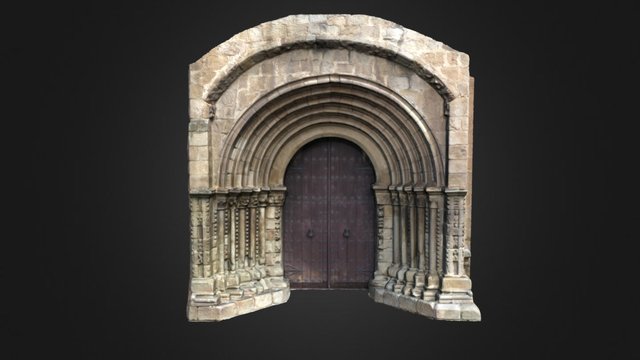 Portada románica de la catedral de Plasencia 3D Model