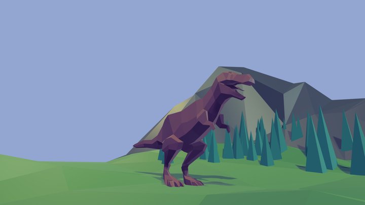 Low Poly dinosaur 3D Model