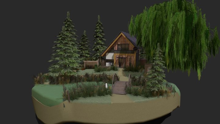 DAE Diorama - Eco House 3D Model