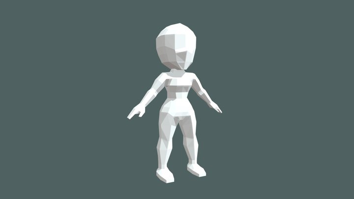 Low poly female base model 3D Model