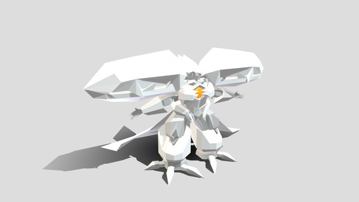 Low-Poly Diamond Weapon 3D Model