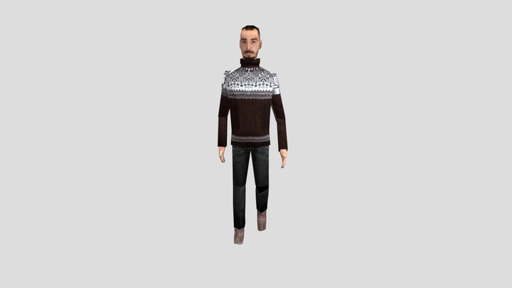 PS1 Character (Walk cycle) 3D Model