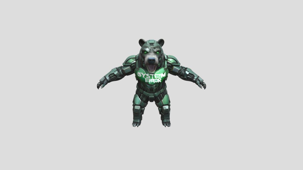armored cybernetic bear