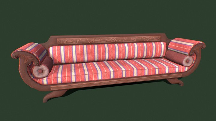 Antique Sofa 3D Model