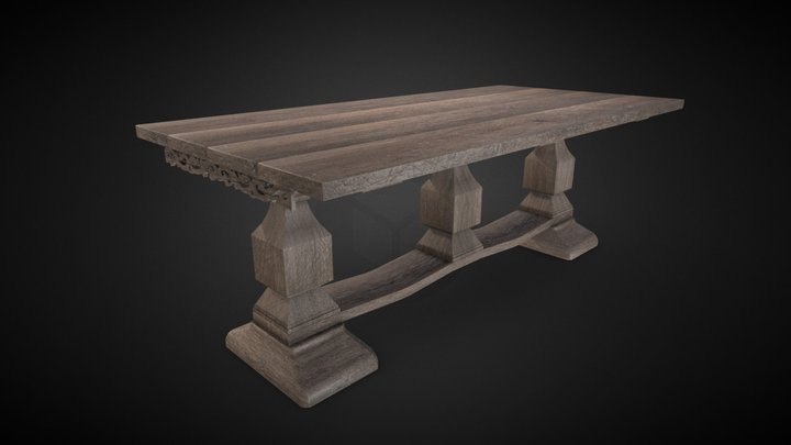 Medieval table – Free 3D Model STL