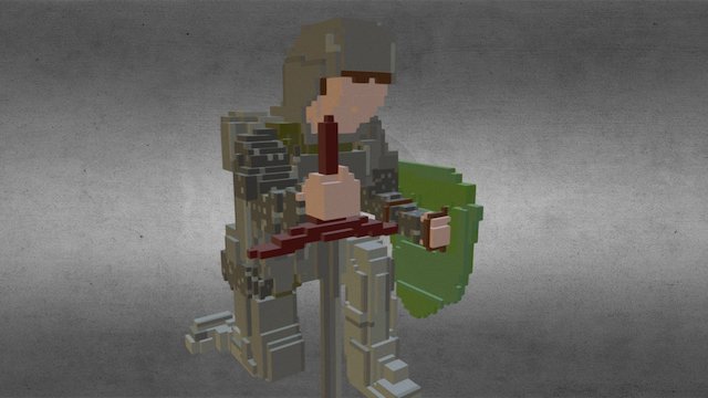 Pixel Knight 3D Model
