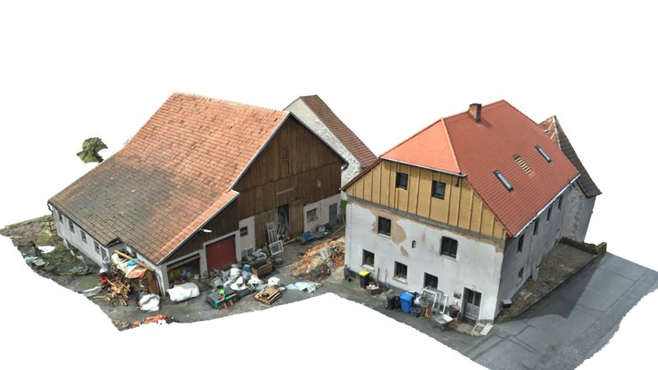 Bauernhaus & Scheune 3D Model