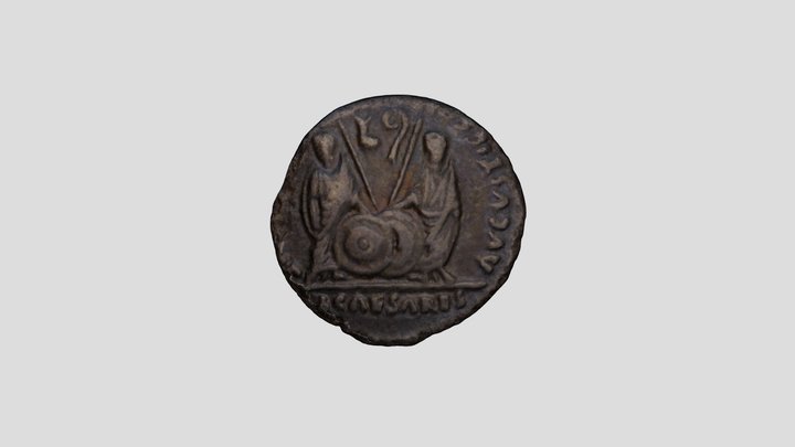 A denarius showing Gaius and Lucius Caesar 3D Model