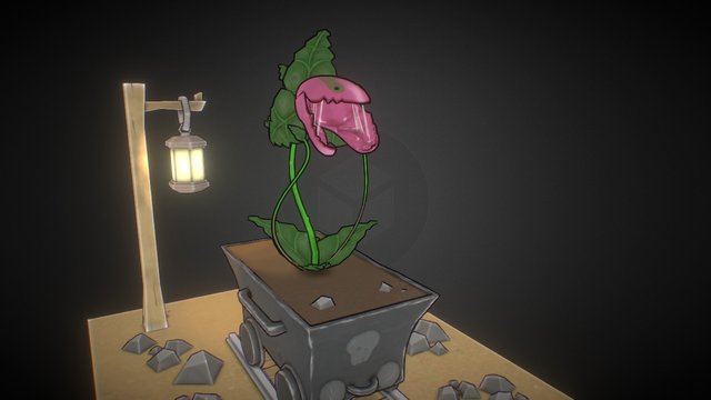 Mine cart Plant 3D Model