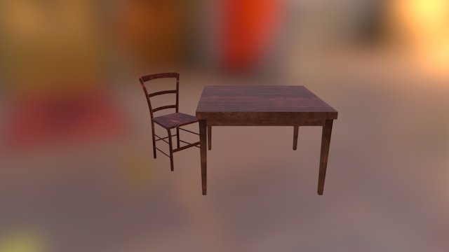 C_Table001 3D Model