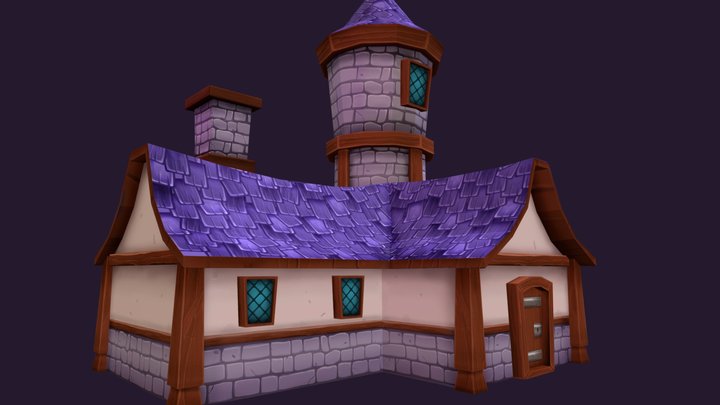 handpainting Fantasy house 3D Model