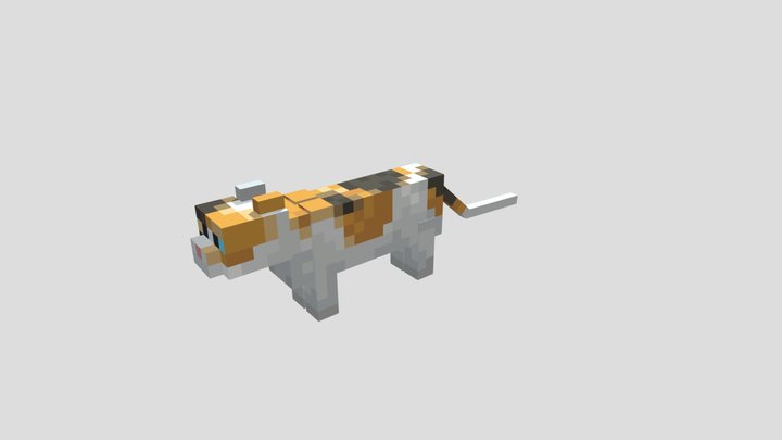 minecraft calico cat 3D Model