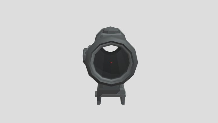 1.5X Collimator Sight low poly 3D Model