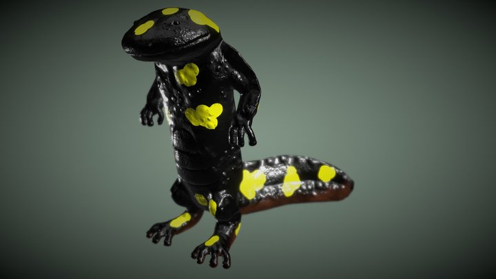 Humanoid salamander 3D Model