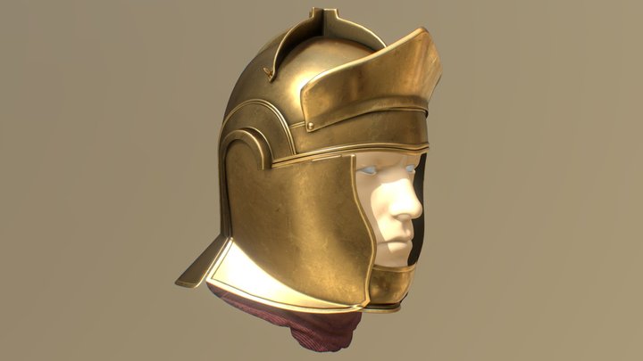 3rd century Roman Helmet Niederbieber Friedberg 3D Model