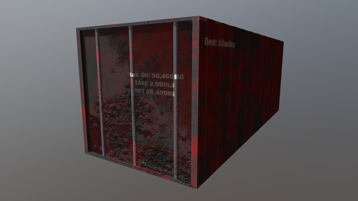 Cargo Shipping Container 3D Model